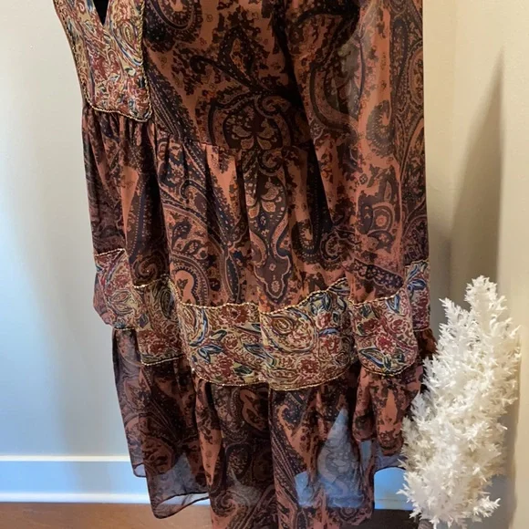 ZARA Woman Super Flowy Sheer Mini Dress | Size M - Picture 7 of 15